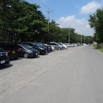 上大島キャンプ場　駐車場は２００台可