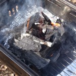 着火剤なしで炭に火を着ける方法を試してみました